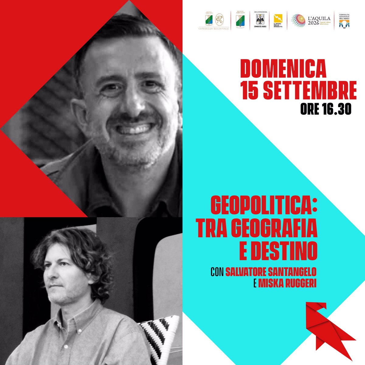 santangelo_s's tweet photo. #Geopolitica tra #Geografia e #Destino: le coordinate del prossimo evento con l'amico @miskaruggeri @Geopoliticainfo @CastelvecchiEd #GeRussia #FrontedellEst #Babel #Global #Globalizzazione #LAquila #Libri https://t.co/3E7Fi1y9kD