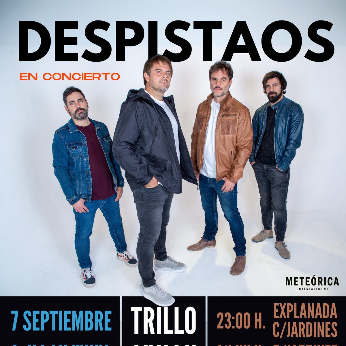 🔛 Seguimos‼️
Después de una gran noche ayer en Molina de Segura ponemos camino a Guadalajara 💜

🔜 Nos vemos esta noche, Trillo 
📌 Explanada Calle Jardines
🕚 23:00 hrs.

#Despistaos #Conciertos2024
