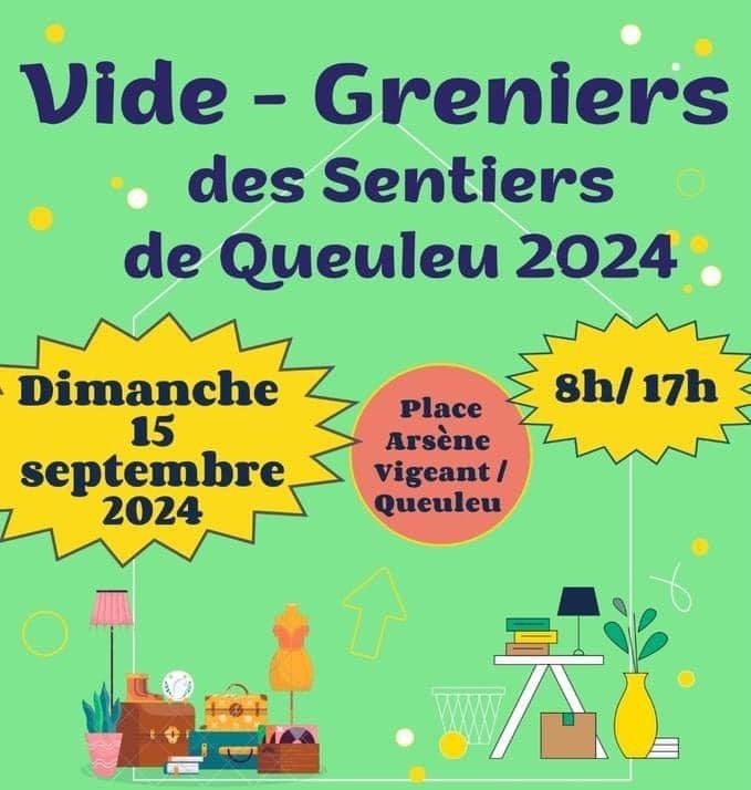 VilledeMetz's tweet photo. 𝗤𝘂𝗲𝘂𝗹𝗲𝘂 𝘃𝗶𝗱𝗲 𝘀𝗼𝗻 𝗴𝗿𝗲𝗻𝗶𝗲𝗿 !

La 12e édition du vide-greniers des Sentiers de Queuleu, c’est le week-end prochain !

Ce traditionnel rendez-vous se tiendra le dimanche 15 septembre, de 8h à 17h, place Arsène Vigeant à #Queuleu. 1/2 https://t.co/Wug5oBxTCY