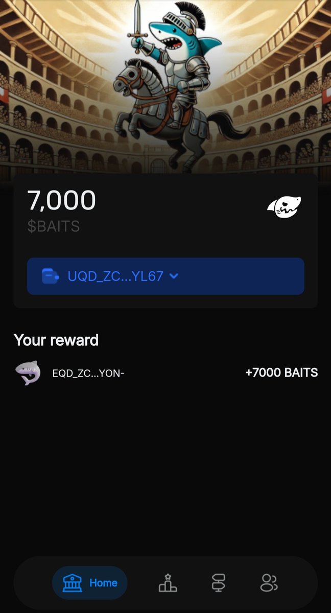 realShark แจก Airdrop เหรียญ $BAITS จากจำนวน Transaction บน TON Network 🪂

ทางไปครับ ✅
t.me/realsharkbot/g…
Become a real SHARKS now. Join us!

ปล.ตัวนี้เราต้องเชื่อมกระเป๋า TON ก่อนนะครับ ใครสนใจก้มารับกันได้นะครับ 🦈