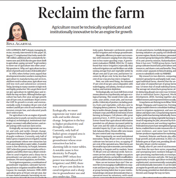 ramanmann1974's tweet photo. Finally, an economist saying that "#agriculture can be a engine of growth" ! https://t.co/eLm4y0M5pe