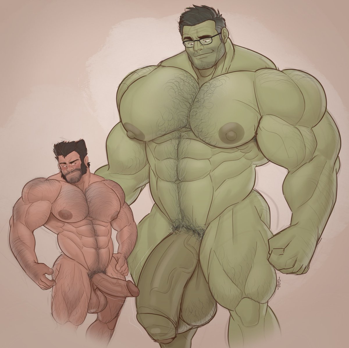 GAB ART COMMISSION (OPEN) check bio (@gabygbb11) on Twitter photo Random smart Hulk and wolverine doodle🙃 Random smart Hulk and wolverine doodle🙃