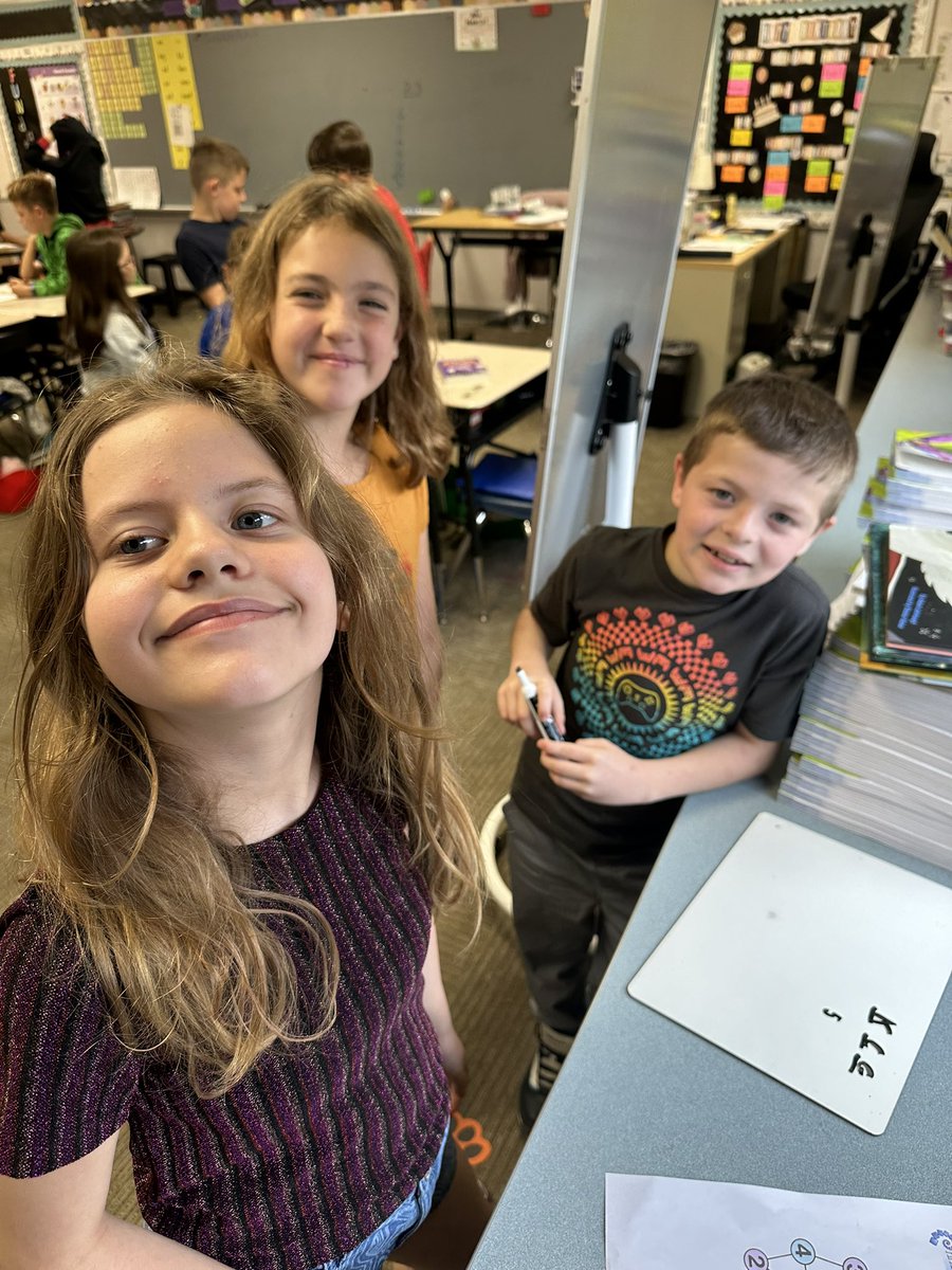 Thirdgrade143's tweet photo. @X We invited Mrs. Dickey’s class over to play a fun math game! My class loves to teach! https://t.co/66CWJ2syXy