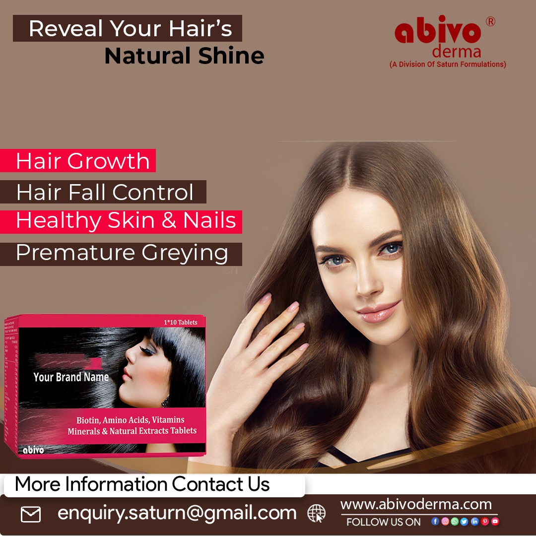 SaturnFormulat5's tweet image. #BiotinAminoAcidVitaminMineralNaturalExtractTablets by #AbivoDerma from a division of #SaturnFormulations! 
✨Boost #HairGrowth
✨Nourish from Within
Available in #DermaPCDFranchise &amp;amp; #ThirdPartyManufacturing!
🌐 saturnformulations.in/product/biotin…