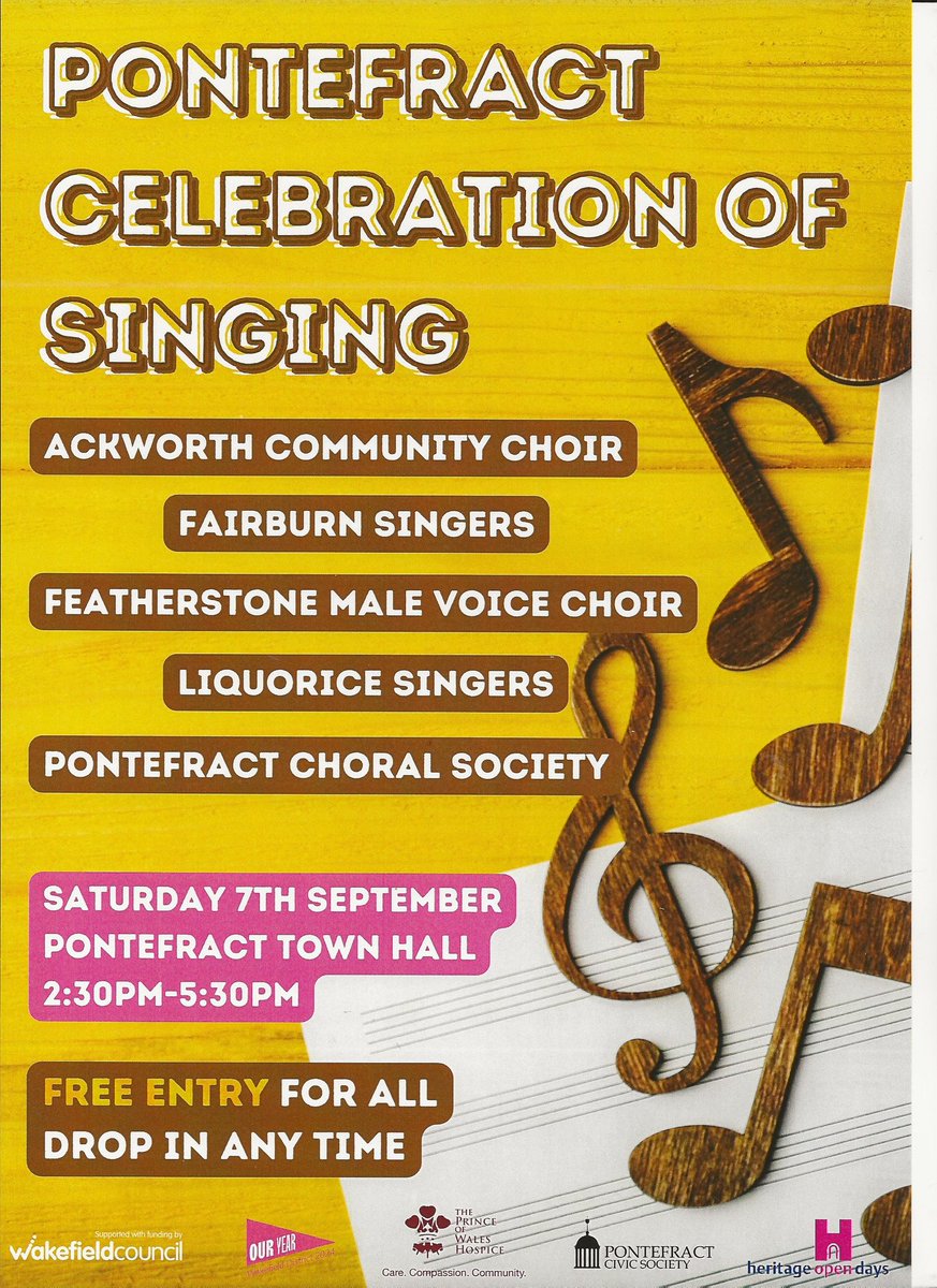 It’s happening today,
Why not come down to Pontefract Town Hall &amp; listen to some great Music