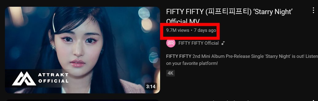 MinusOnX's tweet photo. It's been 7 days since Attrakt released Starry Night MV, so now we have the YT stats for it. In this detailed comprehensive thread I'll show you that the statistics for this MV are not legitimate and are purchased by click farms from India. https://t.co/U16S3YeNQN