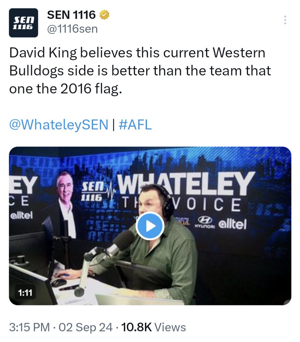 AFLmediaeye's tweet photo. One of my favourites of the year was the moist patch Kingy had for the Bulldogs https://t.co/sSon4LjWDF