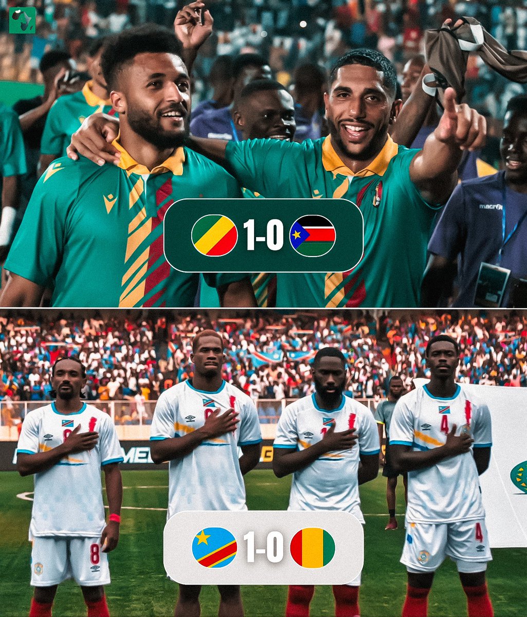Les deux Congo ont remporté leur premier match de qualification à la CAN 2025 au Maroc. 🇨🇬🇨🇩🤝🏿