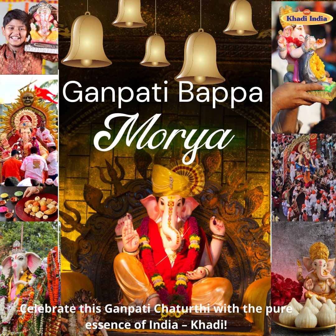 🌸 Ganpati Bappa Morya! 🌸

Celebrate Ganpati Chaturthi with Khadi – the fabric of tradition and sustainability. 🌿 May Lord Ganesha bless you with wisdom, prosperity, and happiness. 🙏🏼✨

#GanpatiBappaMorya #KhadiIndia #EcoFriendlyGanpati #SustainableLiving