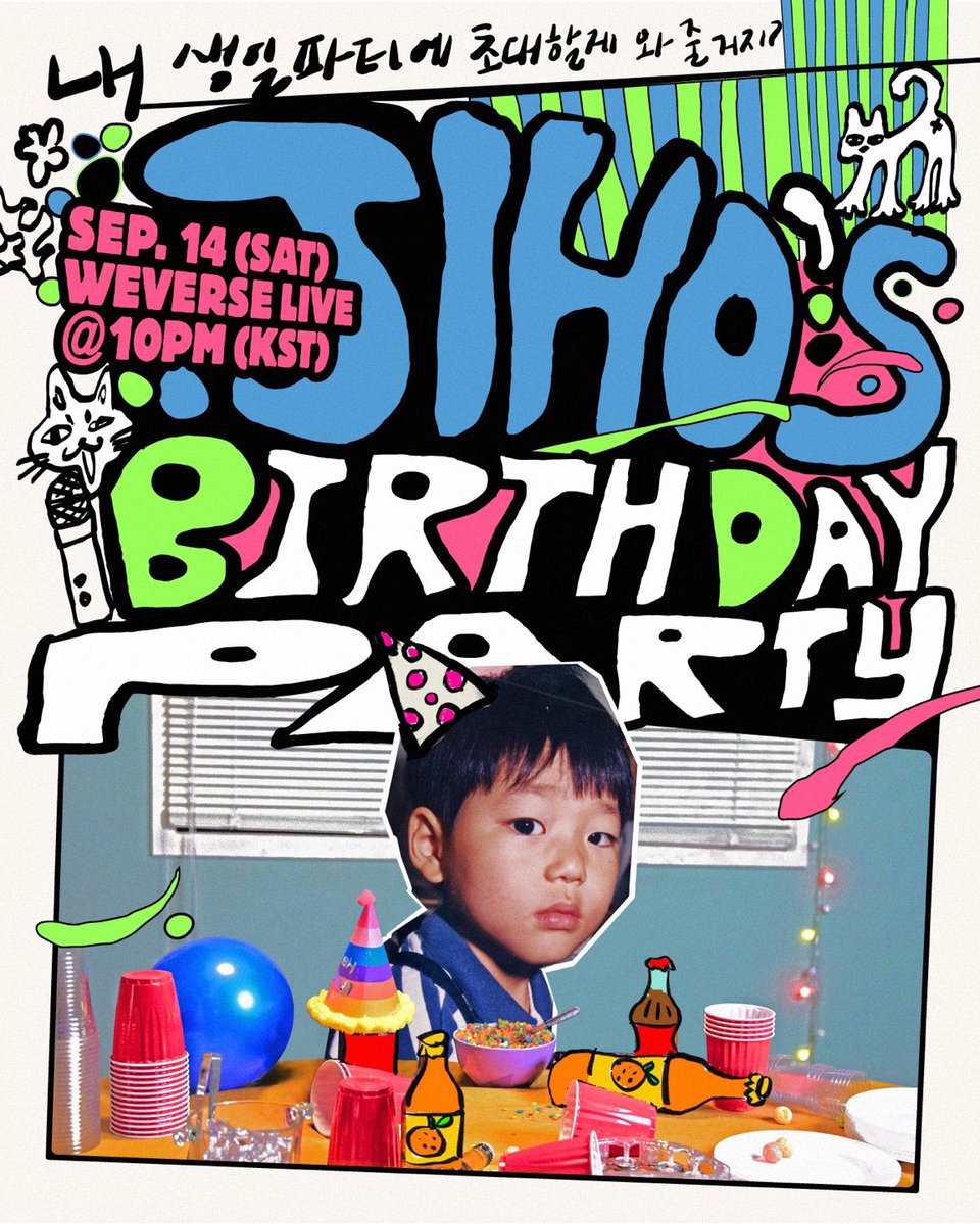 [#ZICO BIRTHDAY WEVERSE LIVE]
#지코 의 생일을 맞아 COMMON 여러분들을 생일 파티에 초대합니다!

위버스 라이브를 통해 COMMON 여러분들과 함께 생일을 맞고 더 가까이에서 소통할 예정이니 많은 관심 부탁드립니다.

🗓️ 2024. 09. 14 (토) 10PM (KST)
📍ZICO WEVERSE LIVE