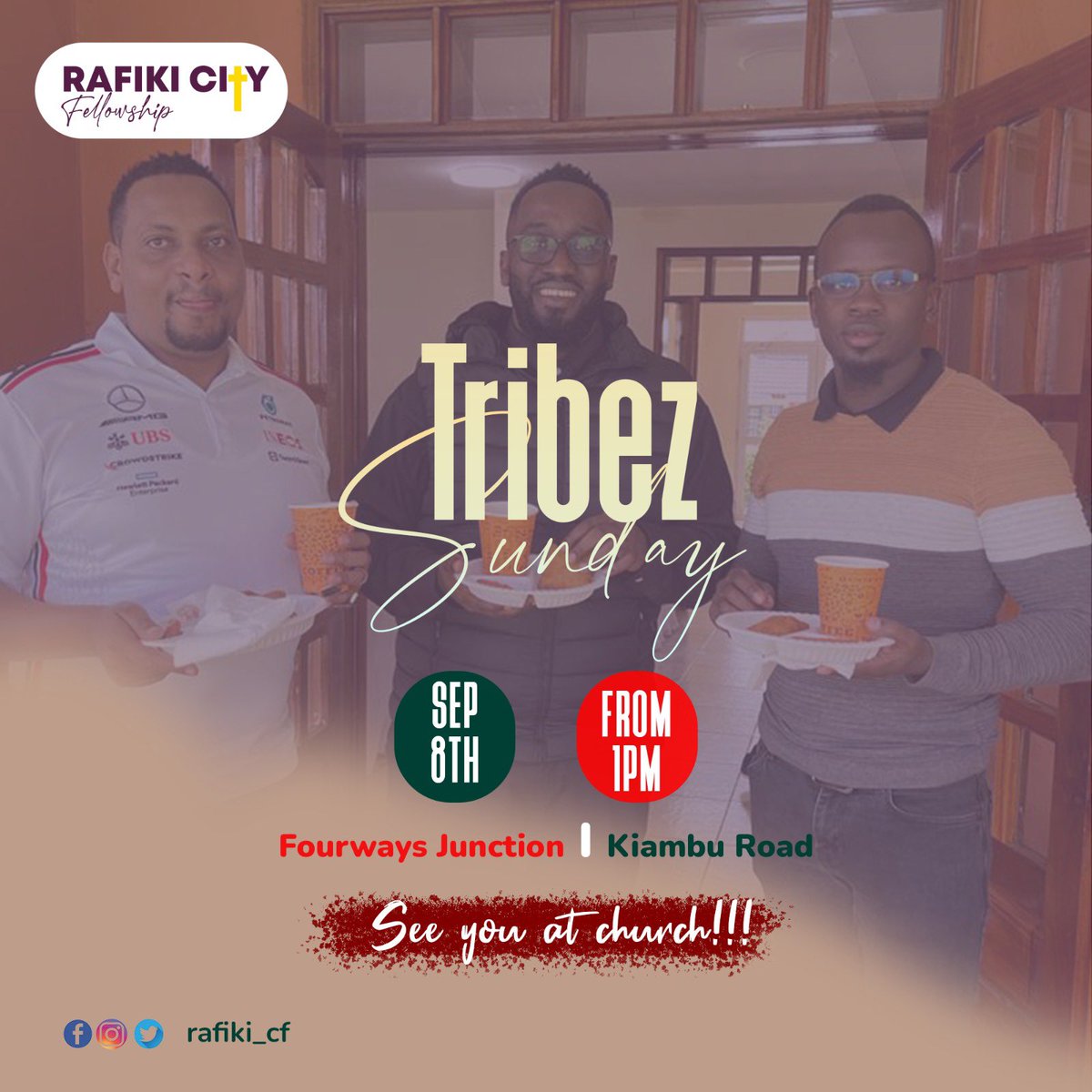 Hello Friends of God, tomorrow is Tribez Sunday! Be sure not to miss out! Our Service will start at 11:00 am to 1:00 pm as usual. Then the Tribez activities start at 1:00 pm🔥🔥 Remember to come dressed comfortably. See you then🔥 Come let’s PRAY and PLAY together. God bless you!