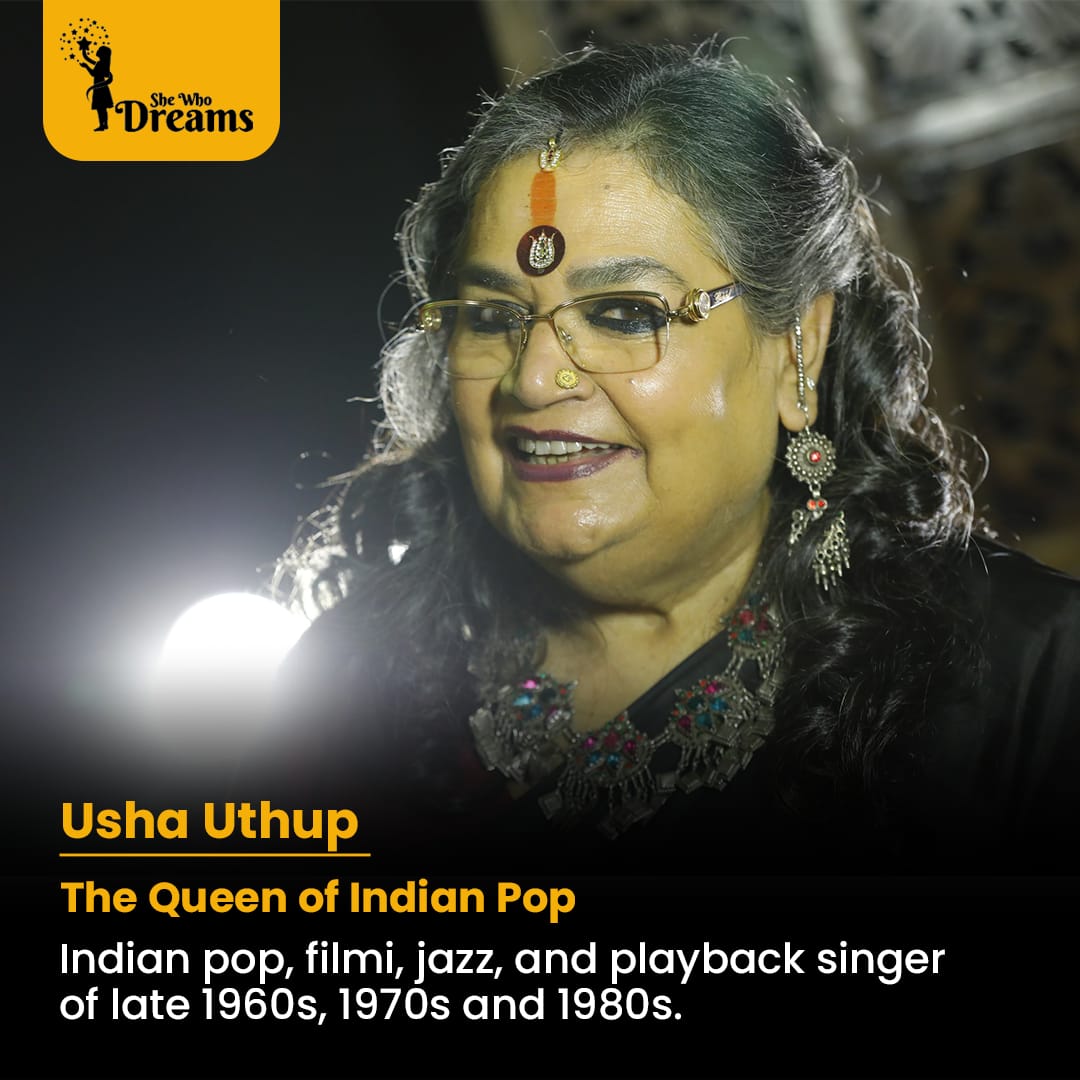 shewhodreamss's tweet photo. Icon of pop music, the legend! The one and only @singerushauthup, the queen of Indian Pop.

Follow for more!

Join our WhatsApp Community for more 💯 [https://t.co/maJOIL3s6D]

#SheWhoDreamsCommunity #UshaUthup #InspiringStories https://t.co/ZwiOTk1KR3