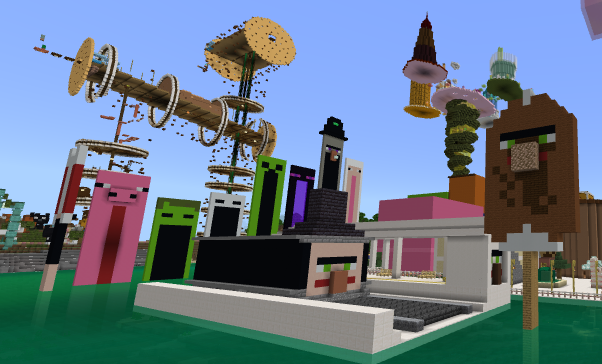 Chixyambition's tweet photo. 画面がカオスすぎるww
#おか塩夏 #チーム塩大福 #Minecraft https://t.co/UcGvI1cJEE