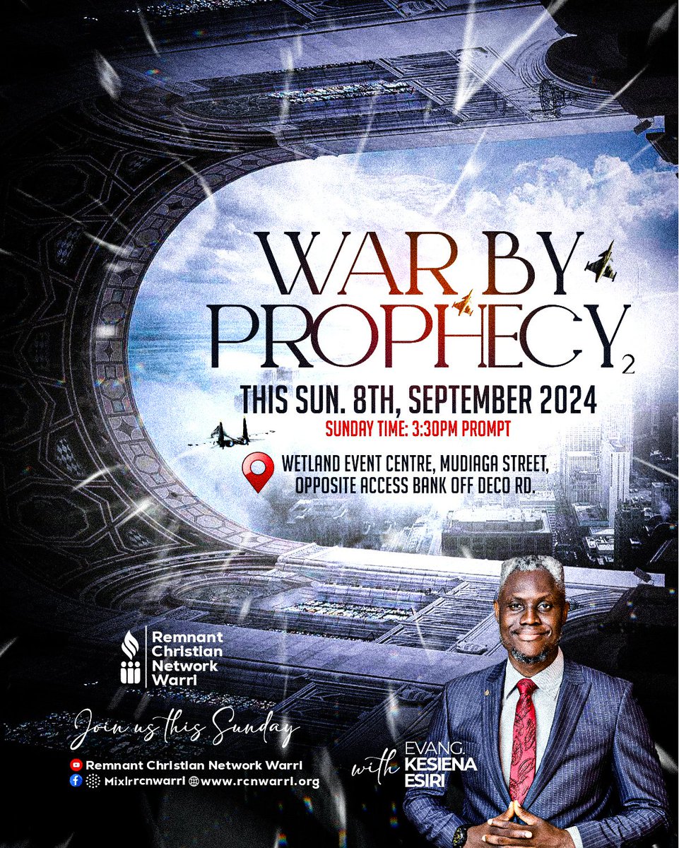 KesienaEsiri's tweet photo. War by prophecy.
Keeping the faith.
In the believers' journey to fulfilment of destiny, keeping the faith in God and faith in heart are paramount forces of destiny.
The battle of life will be won by faith in  the written words of God and prophecies that have gone ahead of us. The weapon of prophecy is very important in putting out the fiery darts of confusion and discouragement. 

Our Christian ancestors fought the battles in their own generation and won, keeping faith in God. The pattern is clear, and our own pilgrimage won't be different; it is by faith we win. 

Join this Sunday Sept 8th as we dive into scriptures to unravel the tools required to ensure a faithful end to our Christian journey on this side of the divide. 
3:30pm. online and onsite. 

Jesus will do us good!