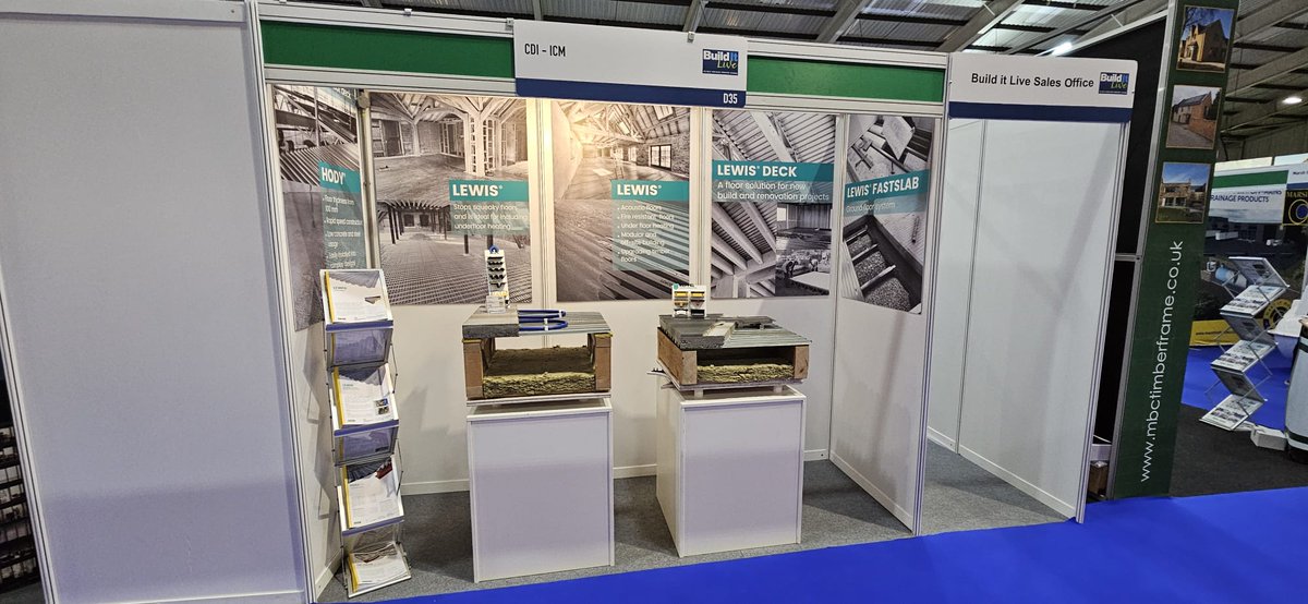 Day 1 at the Build It Live Exeter show is well underway. We are on stand D35 if you would like to find out how our #LewisDeck system will improve your project.