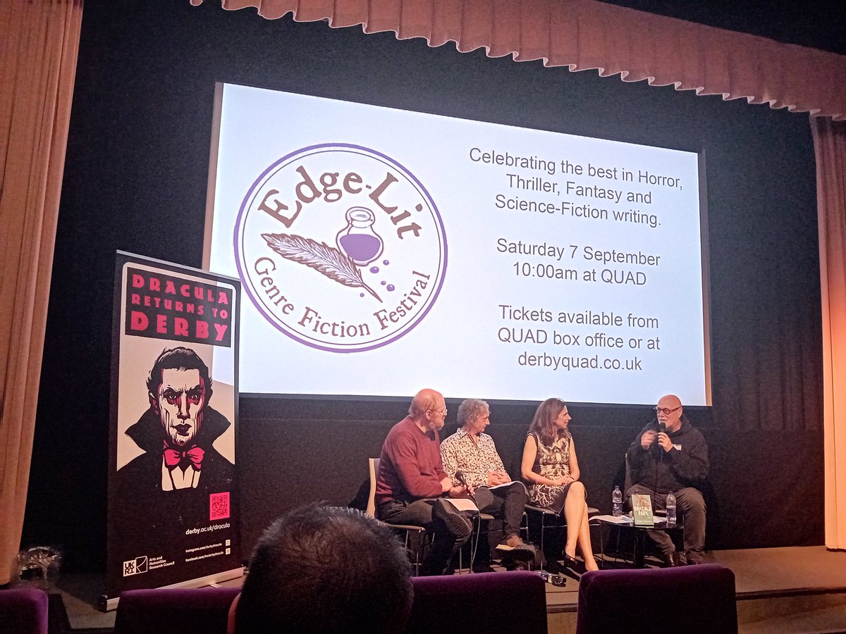 Now very well informed about everything to do with the Count after the magnificent Dracula panel <a href="/EdgeLitDerby/">Edge-Lit</a> with <a href="/AlexDavis1981/">Alex Davis</a> <a href="/Stevevolkwriter/">Stephen Volk</a> <a href="/jasperbark/">Jasper Bark</a> and @Dana_Grigorcea, author of the fantastic Dracula Park

derby.ac.uk/dracula
