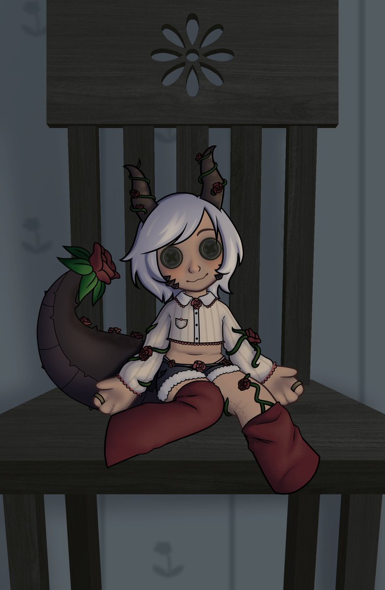 elynartz's tweet image. ༄ ‧₊˚ Coraline's Doll YCH Commission for @BellWeeby !!