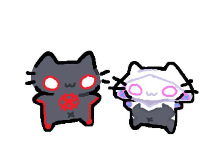 sweetcuupcakes's tweet image. ghostflower cats 😸