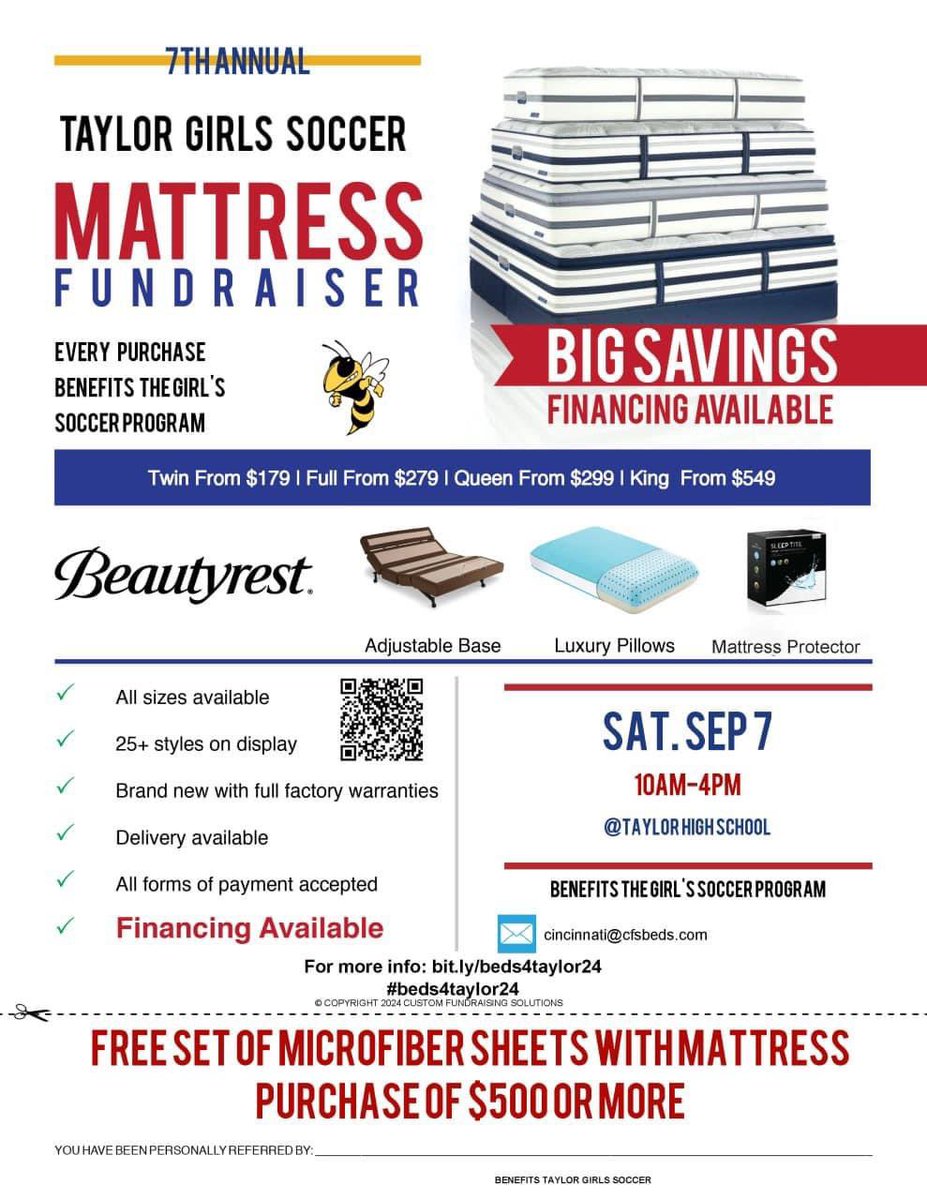 Today is the Day - Huge Mattress Fundraiser