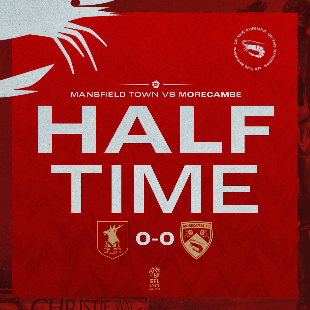 ShrimpsAcademy's tweet photo. HALF TIME: Nothing to separate the two teams at the break.
0-0 | #UTS π¦ | #MANvMOR https://t.co/SCrpBtooKP