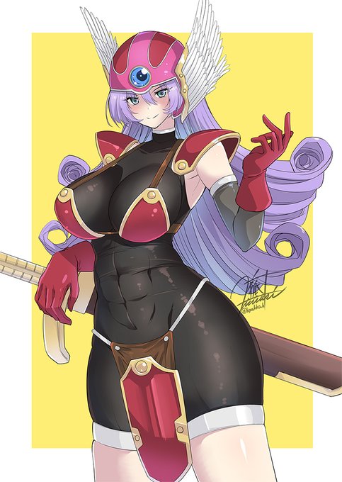 女戦士さんの修正、お腹まで黒ぴっちりならいいのになぁ 