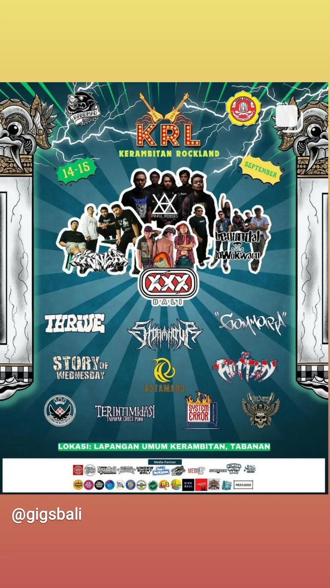 Music Gigs in Bali Island. Festival musik di Pulau Bali.
Jangan lupa datang dan saksikan!!!
#gigs #music #perform #festival #parade #band #bands #events #event #acara #bali