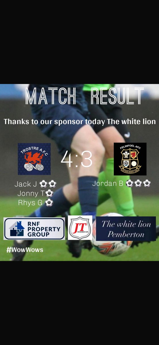 Boys make it 4 from 4 after being 3 nil down. #wowows