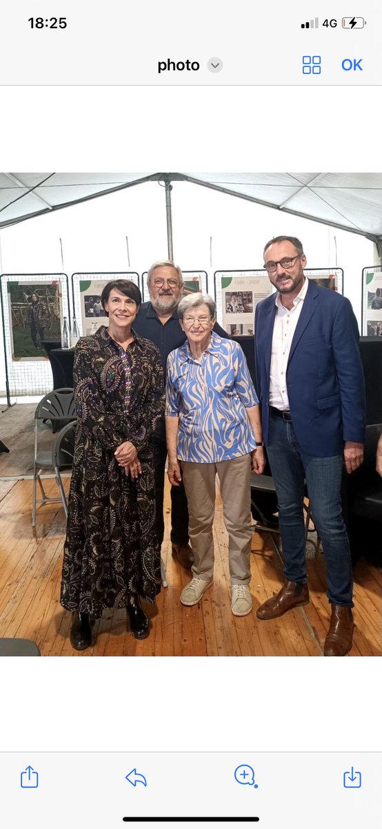 jffruttero's tweet photo. Un moment inoubliable aux Terres de Jim aujourd’hui, mise à l’honneur de Jeannette Gros ancienne présidente @msa. Un échange riche avec une #femme qui a marqué de son empreinte notre institution. Hauteur de vue, pragmatisme et détermination. 
@msa_actu @MFesneau @Agri_Gouv https://t.co/bgcdHBPprt