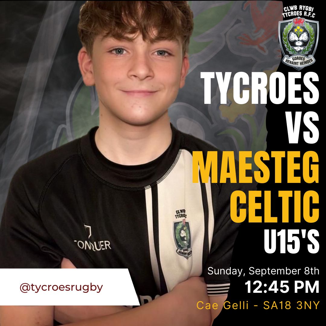 Our under 15's are back in action tomorrow as they welcome <a href="/MAESTEGCELTIC/">Maesteg Celtic RFC</a> to Cae Gelli

Kick off is at 12:45pm 

Come on down and support the future of the club 

#UppaRams #under15rugby🏉 #Togetherness #wegoagain🔥 

<a href="/AllWalesSport/">All Wales Sport</a>