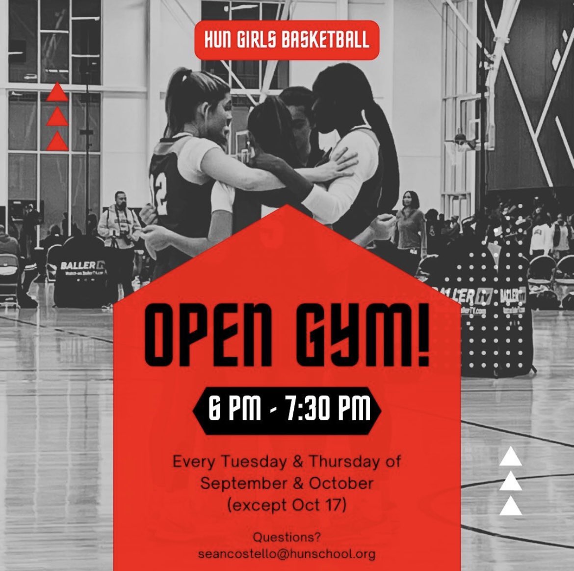 Here’s my open gym schedule for Fall at <a href="/HunGirlsBball/">HunGirlsBasketball</a>! #preseason