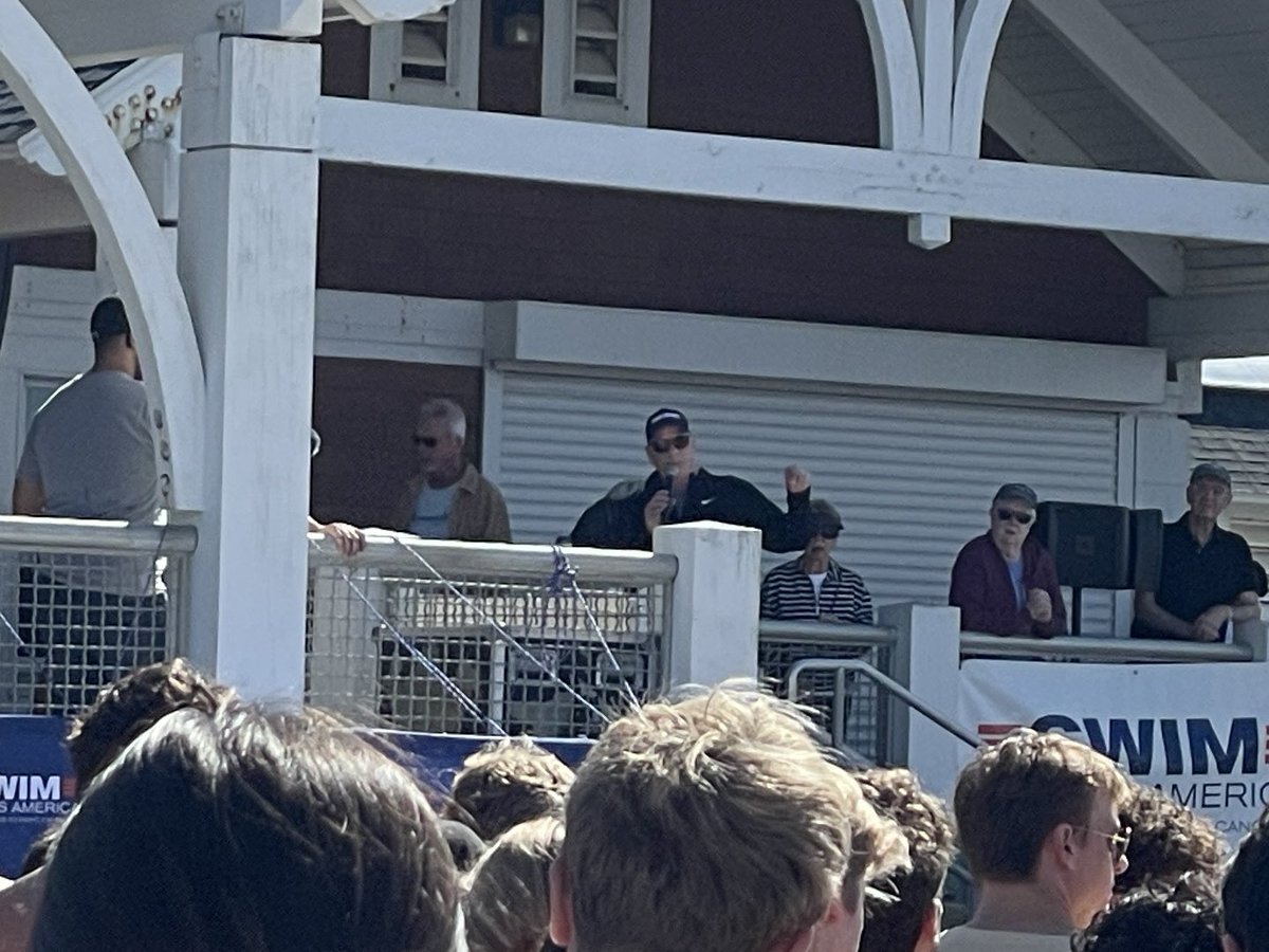 Awesome morning with <a href="/EricBurtchell/">Eric Burtchell</a> at Sand Hill Cove Beach for PC’s Swimming and Diving team’s participation in the @SAAswim. Congrats to <a href="/swimpc1/">John ONeill</a> on this year’s celebration of 40 years of the program. Great day to be a Friar and support a wonderful cause. #gofriars