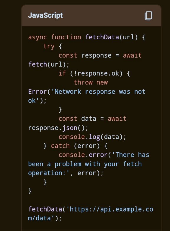 e_opore's tweet image. Using Fetch and Async/Await in JavaScript Step-by-Step Guide ⬇️
Let's begin with:
1. Basic Fetch Request: