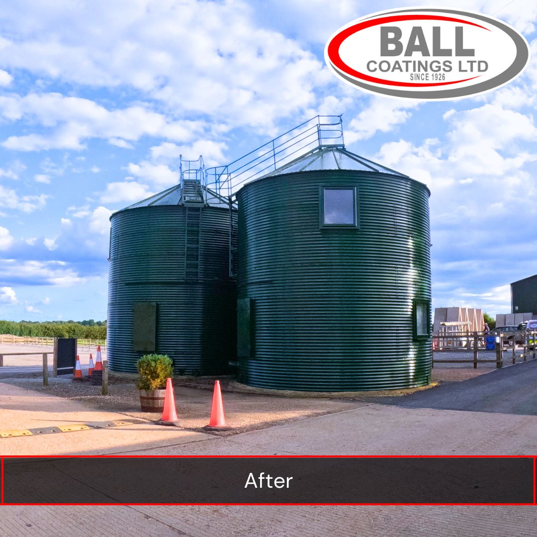 Farmers, feast your eyes on this transformation! 👀🚜

From weathered to wow. See how we breathed new life into these converted grain silos. At Ball Coatings, we don't just paint; we protect farm infrastructure across the UK.

Curious about safeguarding your assets? We offer FREE