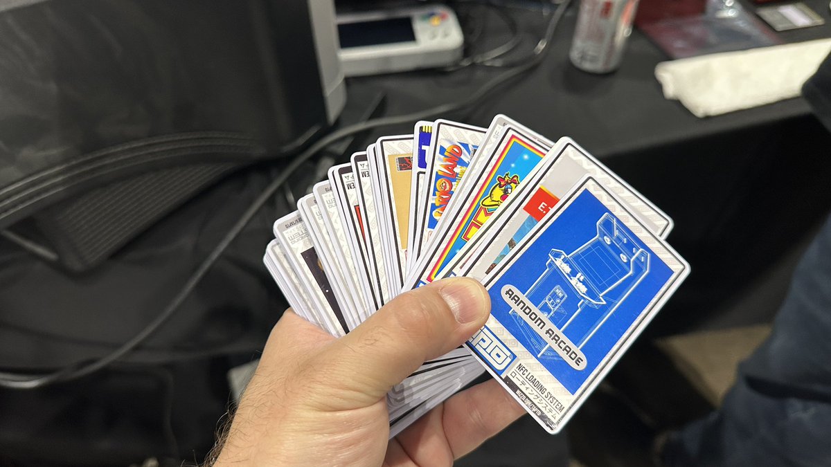 whatskenmaking's tweet image. If anyone wants to try out the #misterfpga portable, I’m over at @benheck’s table. Brought a good selection of #tapto cards, and the PicoZX loaded up with C64 as well #vcfmw