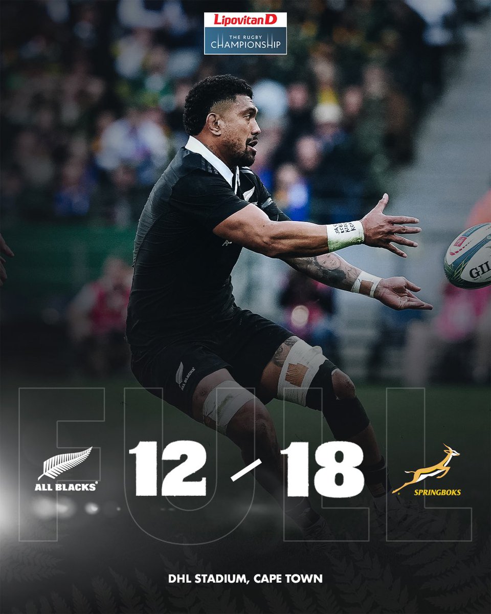 AllBlacks's tweet image. A tough battle in Cape Town. Congratulations @Springboks 🤝

#AllBlacks