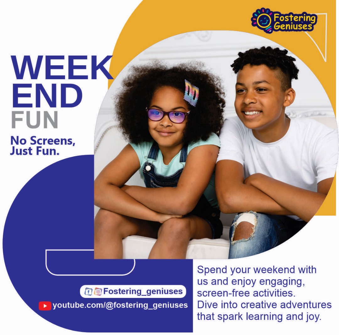 Foster_Geniuses's tweet image. Spend your weekend with us and enjoy engaging, screen-free activities. Dive into creative adventures that spark learning and joy.

#ScreenFreeWeekend #CreativeAdventures #LearningThroughPlay #JoyfulExperiences #WeekendFun