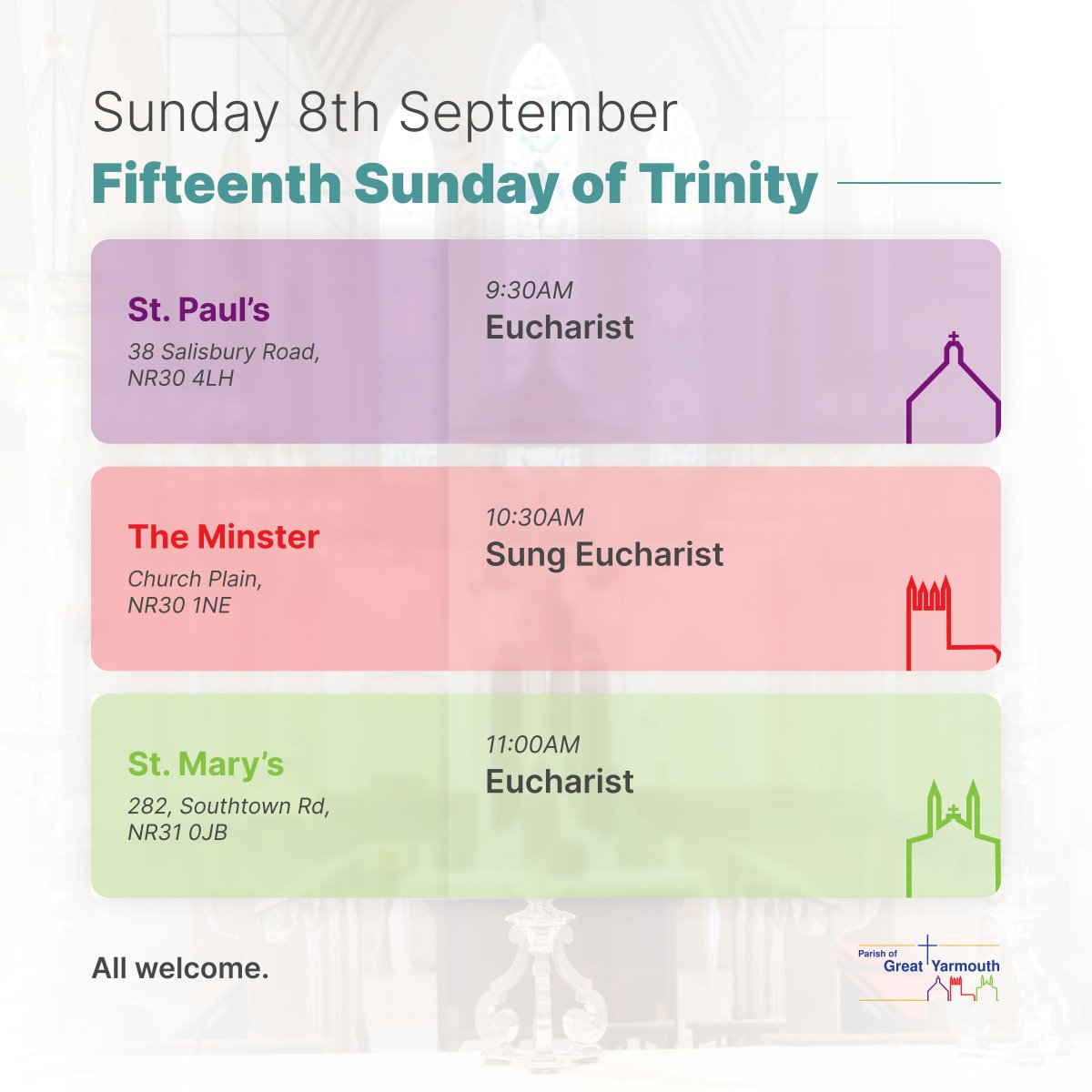 We would love to see you for worship tomorrow 🙏 Everyone is welcome!