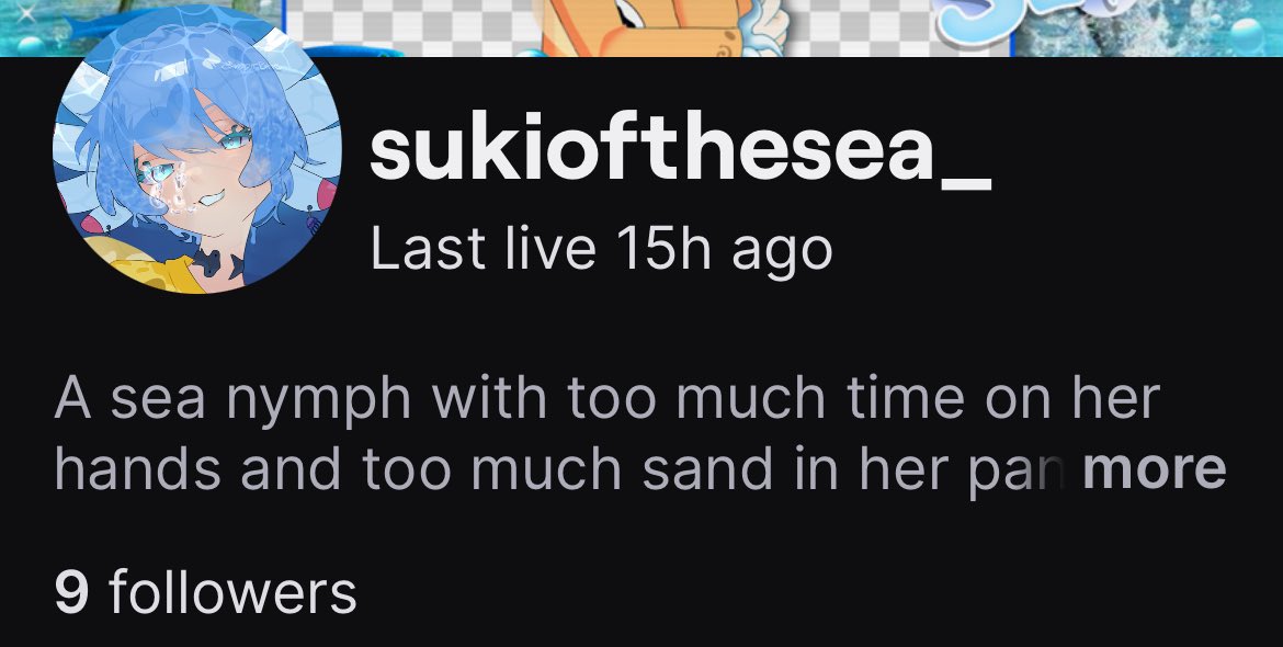 SukiOfTheSea's tweet image. Guys I know it’s only a small achievement but I’m so happy that we have almost 10 followers on twitch. My journey is just beginning and I can’t wait to see how much we progress sailors!