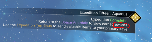 Arivain13's tweet photo. Everyones discovering cool stuff during the #NoMansSkyAquarius expedition, and here I am discovering typos! 🤣@NoMansSky https://t.co/l37aJ308vj