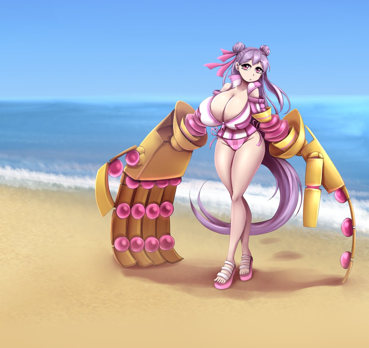 Metachoked's tweet photo. Passionlip being as busty as she is often needs to compress her bust size to be able to wear cute swimwear... Sadly she's a growing girl 1/3 https://t.co/VioHEddzsb