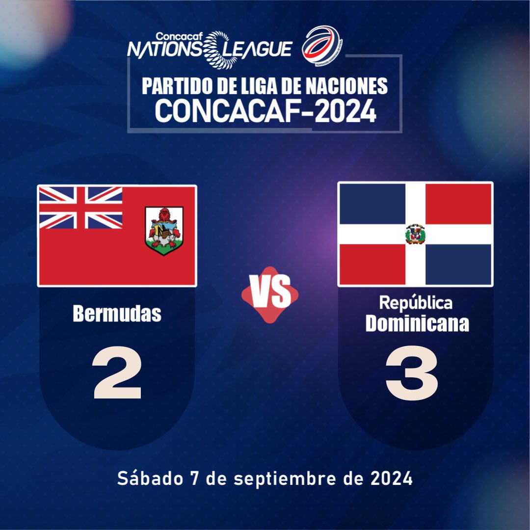 Finaliza el partido con victoria para nuestra selección 2-3. ¡Arriba Dominicana! 🇩🇴⚽️

#Sedofutbol