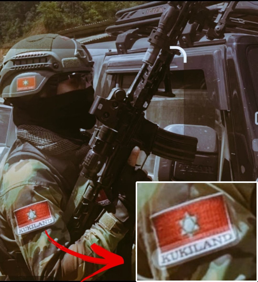 ml_akari18931's tweet photo. As you can see, the reinforcement of Kuki militants with high-tech gear and weapons has arrived to launch further attacks on Meitei. The last option for us is to grab weapons to defend ourselves from #Kuki_ZoMilitants #SaveMeiteis
#Manipur #KukiDroneAttack https://t.co/McxGiy6ZCU