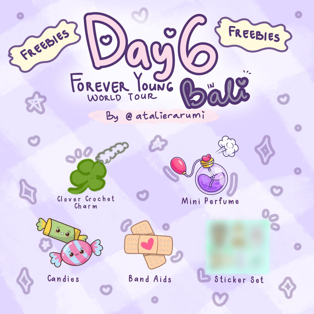 atelierarumi's tweet photo. 🍀🍀 DAY6 'FOREVER YOUNG' in BALI FREEBIES 🍀🍀
By: @atelierarumi 

🗓️ 13 Oct 2024
📍 BNDCC
🕒 TBA

🍀RTs &amp; Likes are appreciated ☺
🍀Find me and say hi! 🤗
🍀Kindly tag me @atelierarumi 💖
🍀Trade &amp; moots are welcome (please dm🤍)
❗Please, don't throw/sell the freebies 🥺❗ https://t.co/S12Ue1wXrG