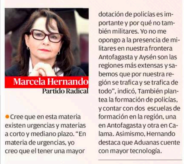 MarcelaHernando's tweet photo. 😀 Buenos días!, les comparto alguna de mis propuestas en materia de #Seguridad #Salud #Vivienda y #Educación que expliqué en el debate que realizó El Mercurio de Antofagasta y que son destacadas en la edición impresa.
#MarcelaHernando #mhdaconfianza #Antofagasta #Calama #Tocopilla #Mejillones #Taltal #SierraGorda #sanpedrodeatacama #MariíaElena #Ollagüe