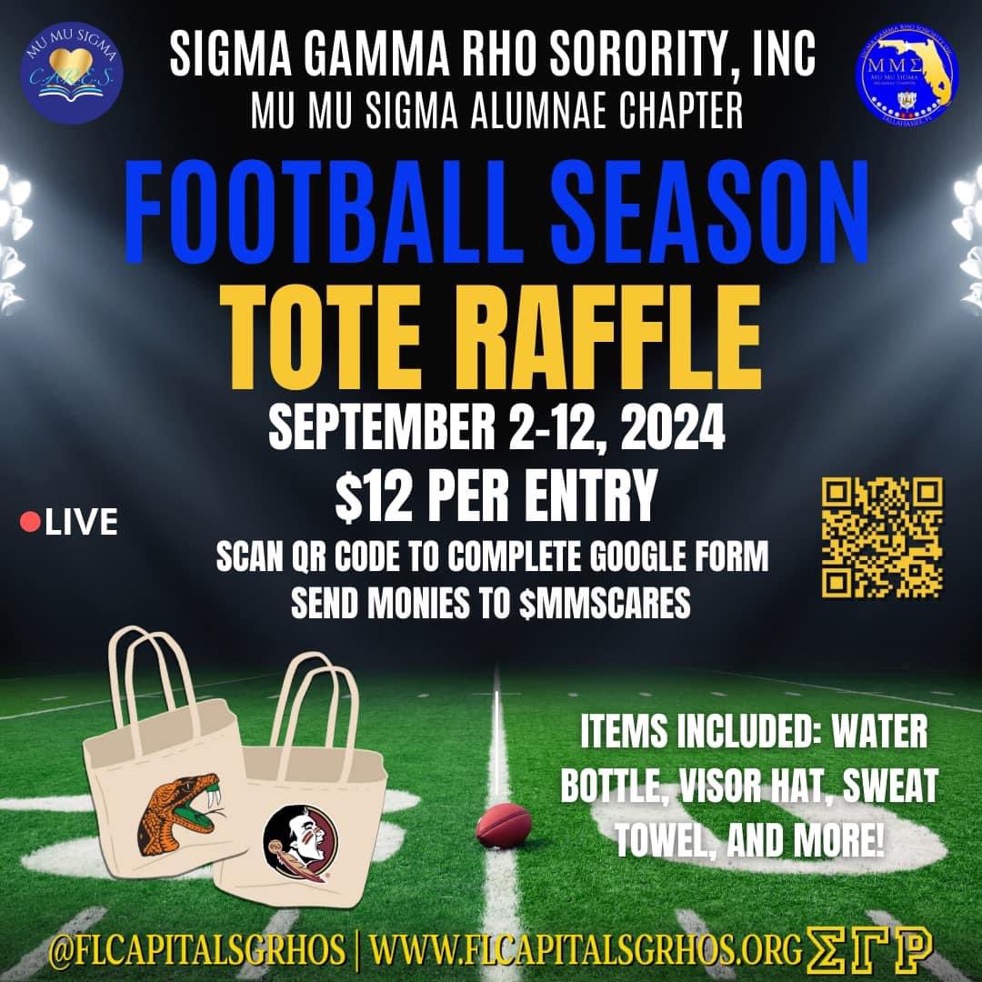 5 More Days Left to Win FAMU or FSU Football  Essentials Tote Bag !! Celebrate as you carry your bag filled with a water bottle, visor, towel &amp; more to next tailgate party 🏈

Sept. 2 - 12 send each $12 entry to CashApp $MMSCARES &amp; complete  Google form: forms.gle/QTEvofVJM8JnNP…