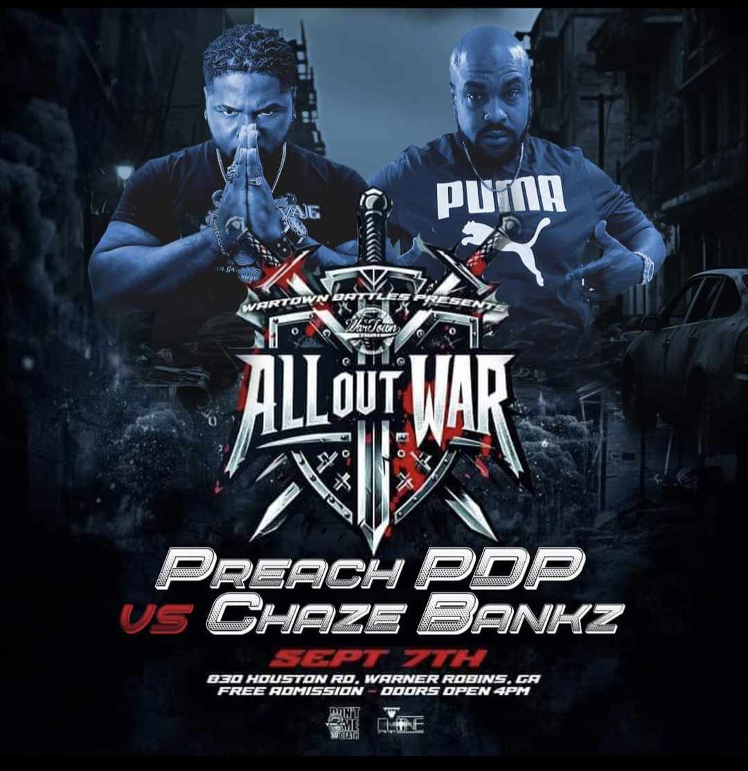 Miz_F_Dot's tweet image. Today 9/7/24
@WarTownBattles Presents #AllOutWar
Free Admission ☺️
@PhillDaProphet vs Chaze Bankz in Georgia 
#FDotManagement