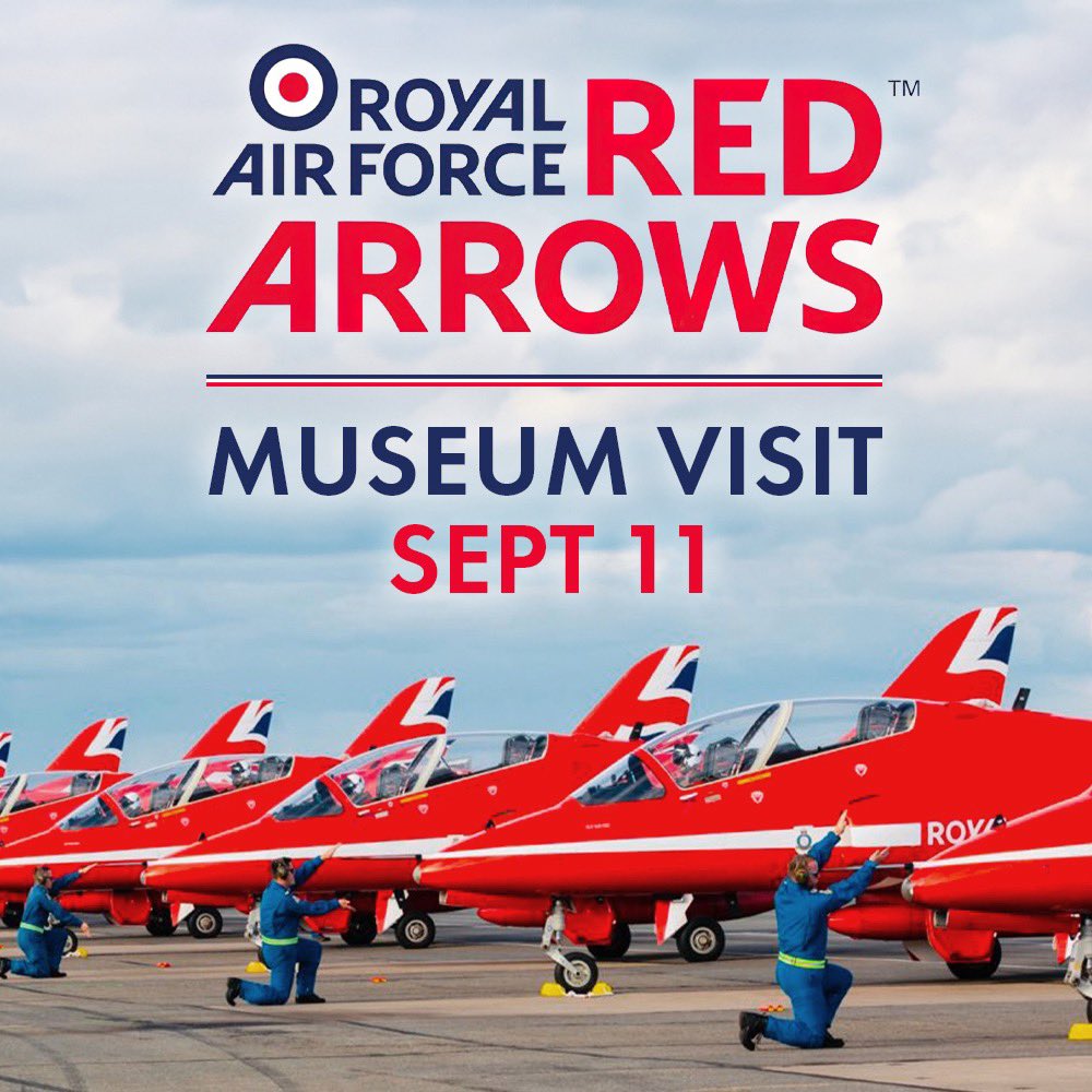 Come out to see the <a href="/rafredarrows/">Red Arrows</a> Wednesday September 11th as they drop by the Canadian Warplane Heritage Museum for a short visit. 
See details at warplane.com/upcoming-event… #RedArrowsMapleHawk