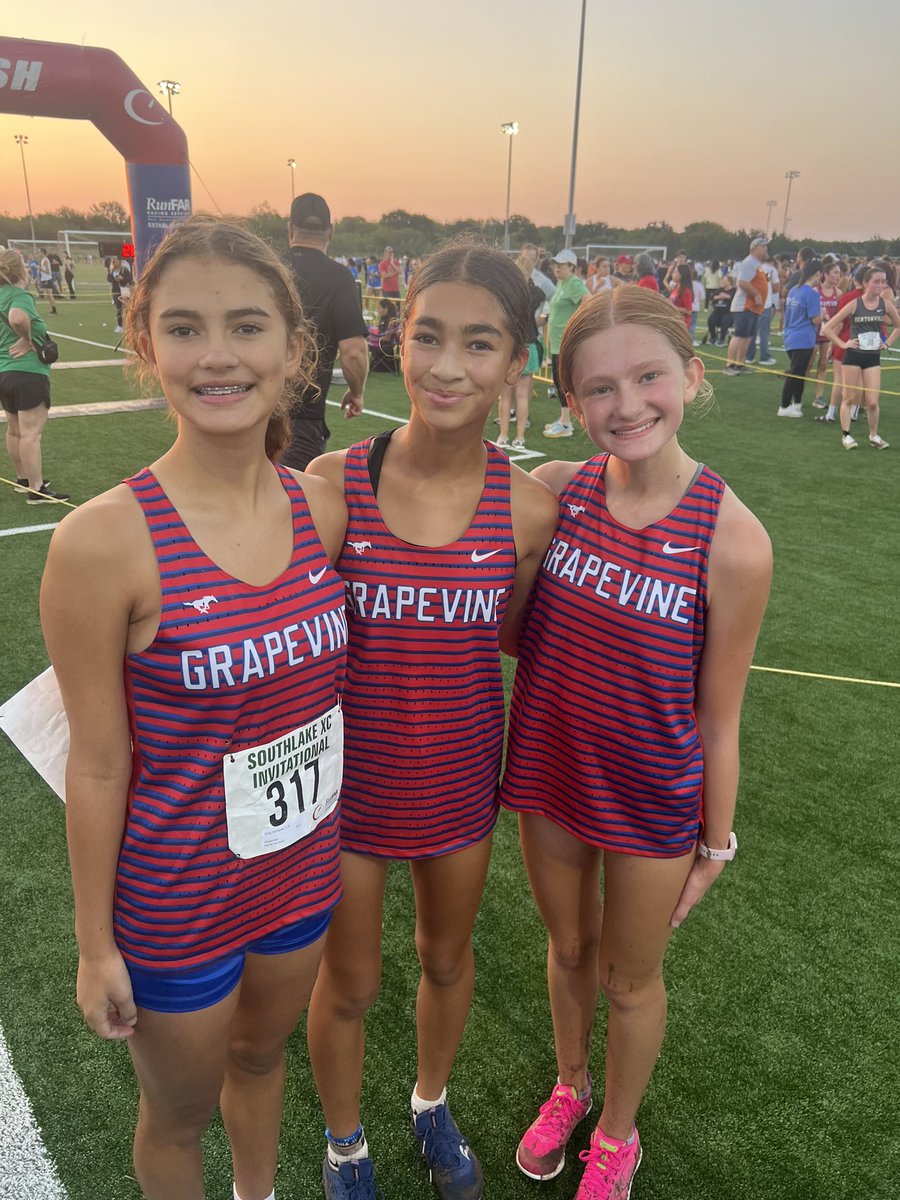 Our <a href="/GrapevineXC/">Grapevine High School Cross Country</a> runners were working hard before the crack of dawn! Our runners had a lot of successes and PRs at the Southlake Invitational this morning! 💙❤️🐴 <a href="/Grapevine_HS/">Grapevine High School</a> <a href="/AlexFingers7/">Alex Fingers</a> <a href="/rmiller6111/">Rick Miller</a> <a href="/Kayla_Glowacki/">Kayla Glowacki</a>