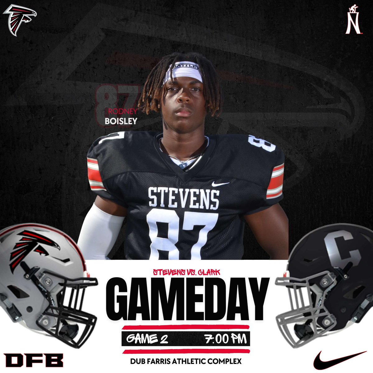 Stevens Falcons Football (@jps_dfb) on Twitter photo Game day is different!
🆚 Clark
🏈 7:00 PM
📍Farris Stadium
#WeAreDFB | #DemFalconBoyz
<a href="/NISDSTEVENS/">NISDSTEVENS</a> <a href="/NISDCASTTeach/">NISD CAST Teach High School</a> <a href="/NISD_Athletics/">NISD_Athletics</a> <a href="/NISDVale/">Vale Middle School</a> <a href="/NISDPease/">Pease Middle School</a> <a href="/NISD/">Northside ISD</a> Game day is different!
🆚 Clark
🏈 7:00 PM
📍Farris Stadium
#WeAreDFB | #DemFalconBoyz
<a href="/NISDSTEVENS/">NISDSTEVENS</a> <a href="/NISDCASTTeach/">NISD CAST Teach High School</a> <a href="/NISD_Athletics/">NISD_Athletics</a> <a href="/NISDVale/">Vale Middle School</a> <a href="/NISDPease/">Pease Middle School</a> <a href="/NISD/">Northside ISD</a>