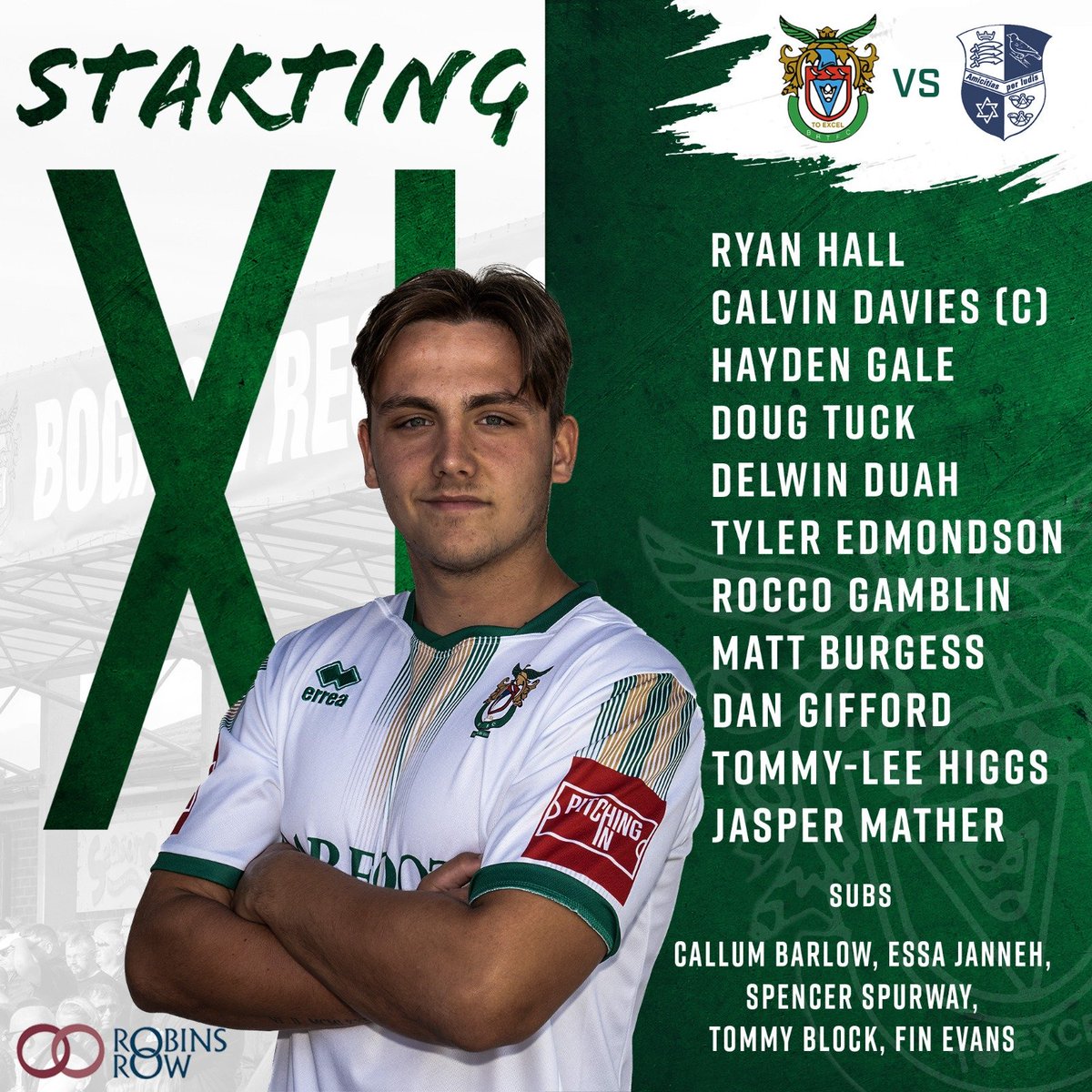 How we line up today vs Wingate &amp; Finchley.  

Kick off at 3pm 💚